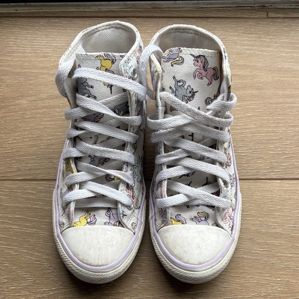 Converse Kids Unicorn High-Top Sneakers - White and Pastel